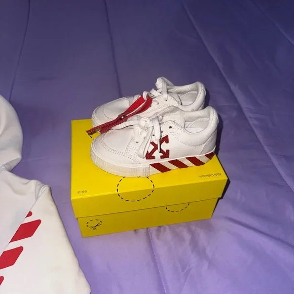 Off white hoodie dress with shoes to match